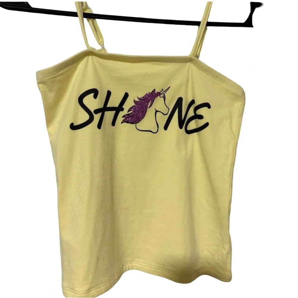 Justice convertible yellow tank/tube top sz 12